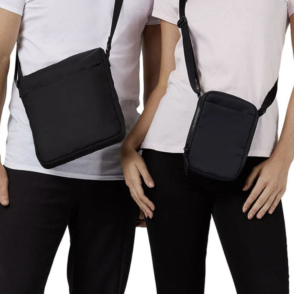 32 Degrees Women Unisex Men Crossbody Bag Black 2 pack 2 Different Sizes